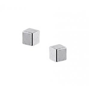 Zilver oorknop blokje - 3152248