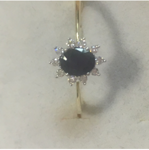 ID geelgouden Lady Kate ring 0,08/0,25 saffier TW-SI - 3180440