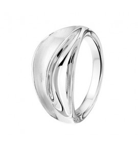 Zilveren dames ring fantasie mat/glans maat 17,75 - 3152327