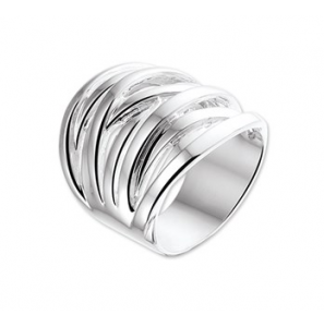 Zilveren dames ring fantasie maat 17,25 - 3152321