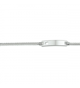 Zilver graveerarmband gourmette plaat 4,2 mm 9-11 cm - 3152360