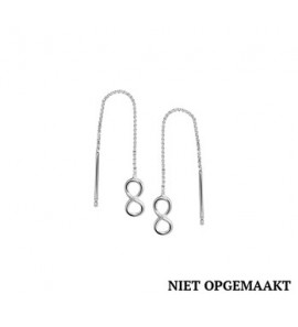 Zilveren doortrekoorbellen RH infinity - 3160359