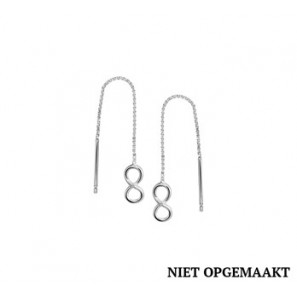 Zilveren doortrekoorbellen RH infinity - 3160359