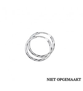 Zilveren creolen RH 1,5 x 18 mm gediamanteerd - 3160376