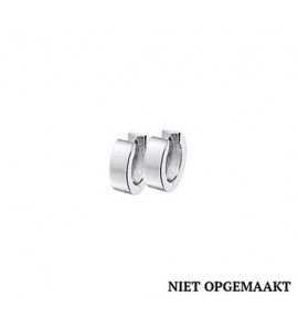 Zilveren klapcreolen vlak RH 4 x 12,5 mm - 3160391