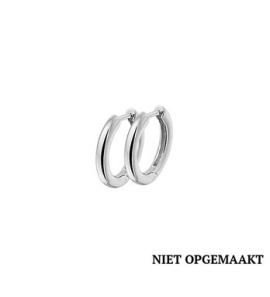 Zilveren klapcreolen half-bol RH 3 x 17,5 mm - 3160398