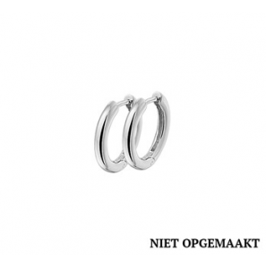 Zilveren klapcreolen half-bol RH 3 x 17,5 mm - 3160398