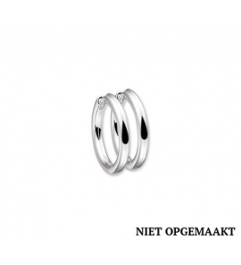 Zilveren klapcreolen RH 2,5 x 20 mm - 3160386