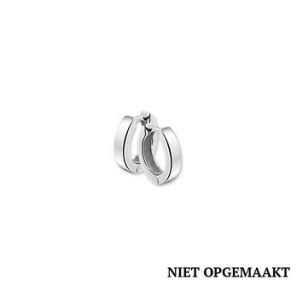 Zilver RH klapcreolen vlak 3 x 12,5 mm - 3160390