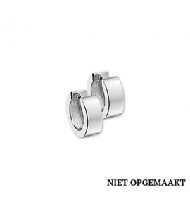 Zilveren klapcreolen vlak RH 5 x 15 mm - 3160393