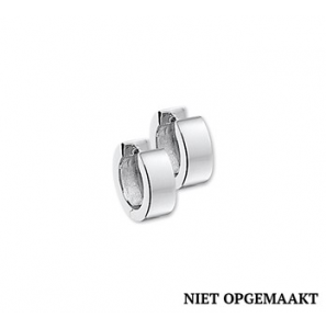 Zilveren klapcreolen vlak RH 5 x 15 mm - 3160393