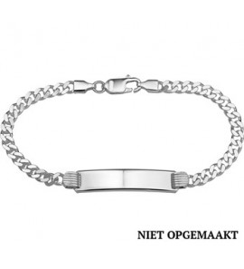 Zilveren plaatarmband 8 mm gourmet 20 cm - 3160452