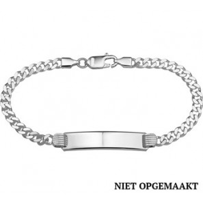 Zilveren plaatarmband 8 mm gourmet 20 cm - 3160452