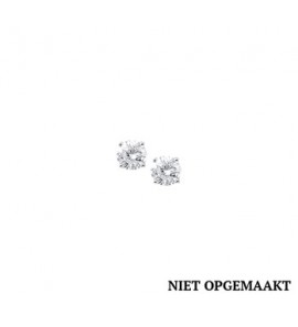 Zilveren oorknop RH met zirconia 6 mm - 3160630