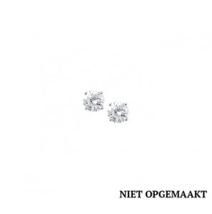 Zilveren oorknop RH met zirconia 6 mm - 3160630