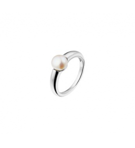 Zilveren dames ring RH met zoetwaterparel 7 mm maat 17¾ - 3160598