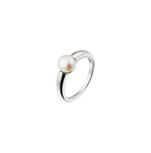 Zilveren dames ring RH met zoetwaterparel 7 mm maat 17¾ - 3160598