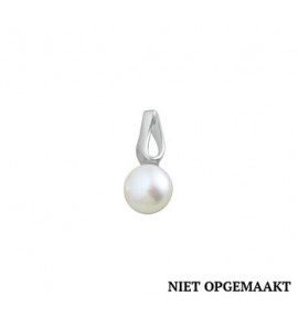 Zilveren hanger RH mat/glans met zoetwaterparel 9,5 mm - 3160600