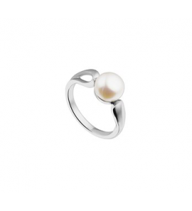 Zilveren ring RH mat/glans met zoetwaterparel 8,5 mm maat 17¥ - 3160602