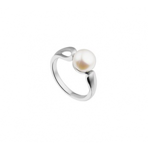 Zilveren ring RH mat/glans met zoetwaterparel 8,5 mm maat 17¥ - 3160602