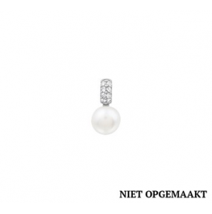 Zilveren hanger RH met zoetwaterparel en zirconia - 3160608