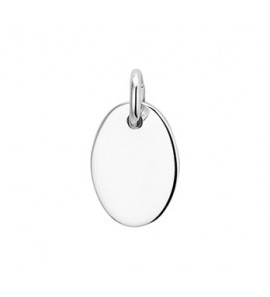 Zilveren graveerplaat RH ovaal 10x14 mm - 3180458