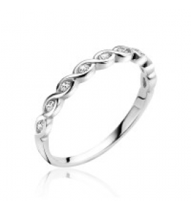 ZINZI zilveren aanschuifring zig-zag met zirconia's maat 56 - 3180478