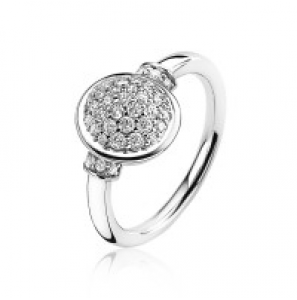 ZINZI zilveren ring ovaal met zirconia's pavÚ gezet maat 56 - 3180511