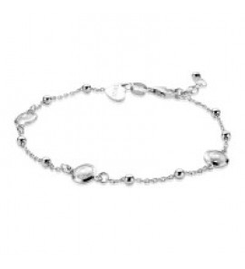 ZINZI zlv. fant. armband met 3 x ronde zirconia 18,5-21 cm - 3180527