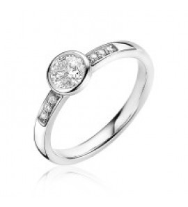 ZINZI zilveren aanschuifring met zirconia&#39;s rond maat 54 - 3180532