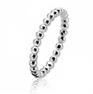 Zinzi Zlv. rijring smal met bolletjes 2mm maat 52 - 3151482