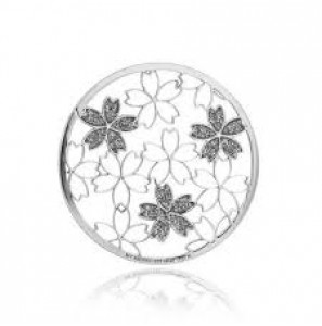 My iMenso "3 flowers glittery" cover 33 mm insignia (925/rhod-plated) - 3180681
