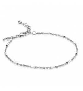 ZINZI zlv. armband anker/staafjes 17-20 cm - 3180698