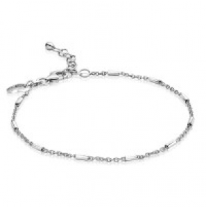 ZINZI zlv. armband anker/staafjes 17-20 cm - 3180698