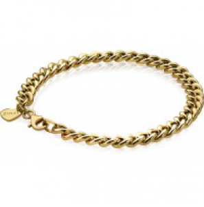 ZINZI zilveren gourmet armband geel verguld 6,5 mm - 3180728