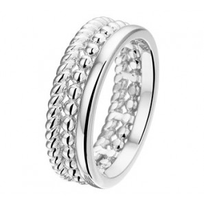 Zilver RH damesring 6 mm maat 18½ - 3180734