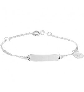 Zilveren plaatarmband met baby-voetjes 11-13 cm - 3180735