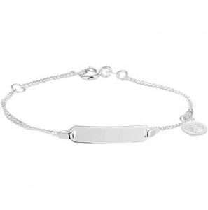 Zilveren plaatarmband met baby-voetjes 11-13 cm - 3180735