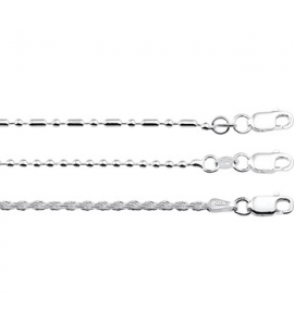 Zilveren enkelbandje fantasie 24-26 cm - 3180736
