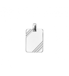 Zilveren graveerplaat RH rechthoek 15,5x21  mm mat/glans - 3160442