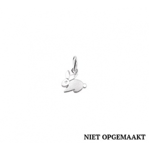Zilveren hanger/bedel RH konijn mat/glans - 3160655