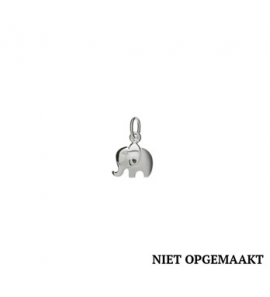 Zilver RH hanger/bedel olifant mat/glans - 3160658