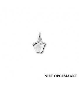 Zilveren hanger/bedel RH voetjes - 3160667