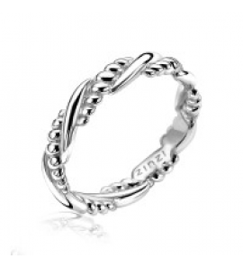 ZINZI zilveren aanschuifring gedraaid glad/kabel maat 58 - 3180890