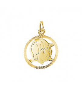 Goud kinderkopje piekhaar in rand 19 mm meisje - 3171165