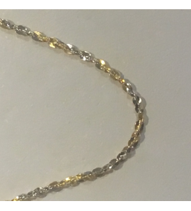 Gouden collier fantasie bicolour 45 cm - 3180960