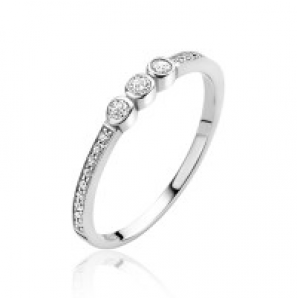 ZINZI zilveren aanschuifring zirconia en 3x ronde zirconia maat 54 - 3180978
