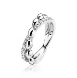 Zinzi zlv. ring kruislings 1x zirc. 1x ovaaltjes mt. 54 - 3181047