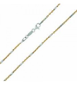 MY iMenso "cilindro" necklace (925/gold-plated E-coat) 2-tone 70 cm - 3181157