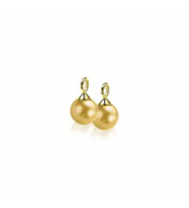 ZINZI zlv. creoolhangers parel geel 10 mm geel verguld - 3181162